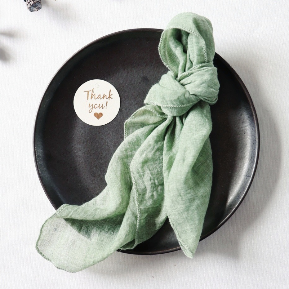 Servilletas transfronterizas, crepé, hilo de Bali, mantel de poliéster, restaurante occidental, hotel de bodas, decoración de telas, fábrica de telas de boca arrugadas