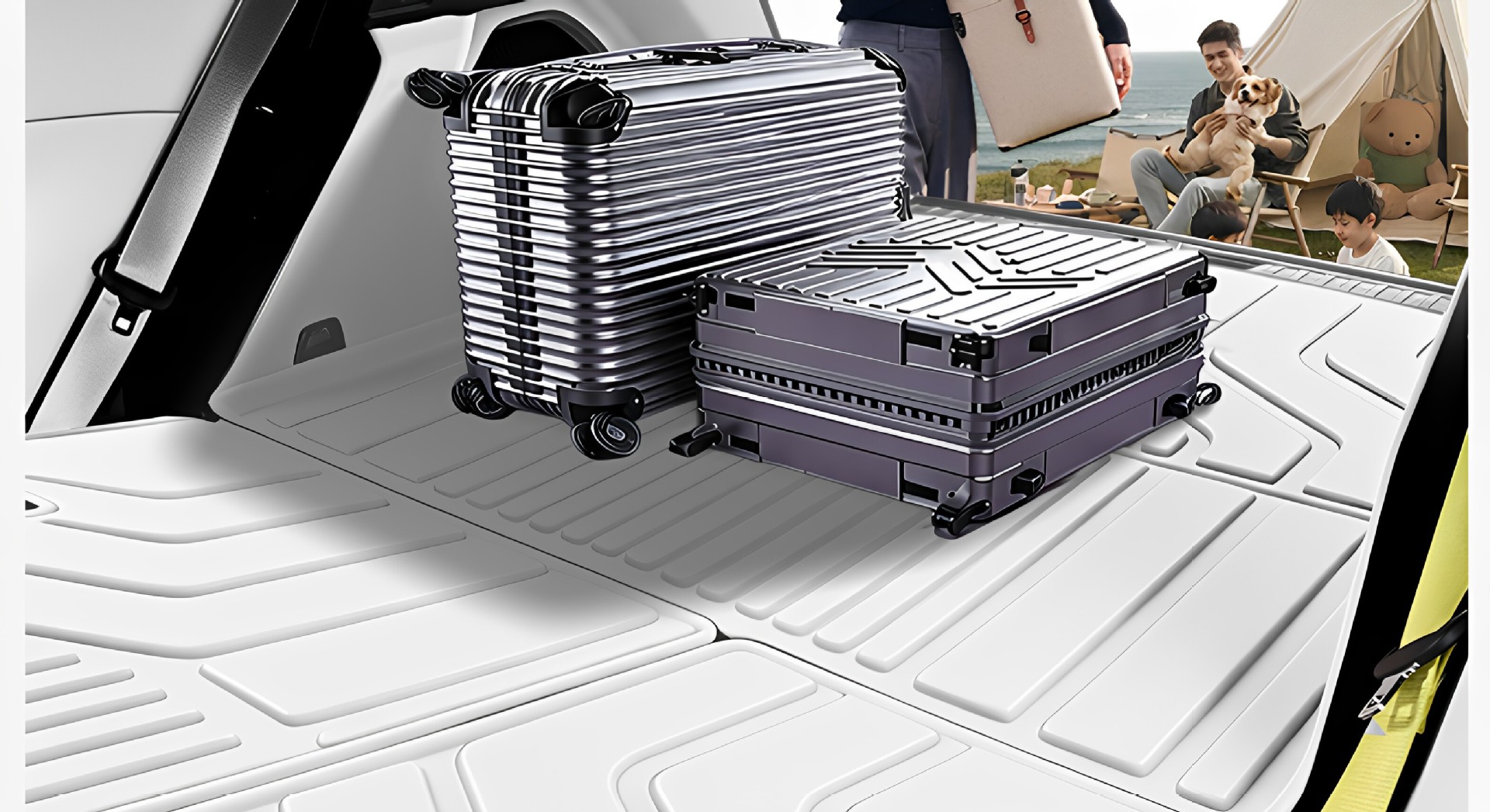 Six Sheep brand trunk mat, suitable for Lynk & Co 07 GT, TPE full surround design, 2026 model, car modification accessory, foot mat for the trunk