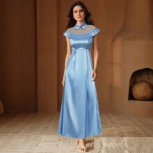 ZTY-21527 2026�¿�ŷ������ɫ���泤ȹ��������ƴ����ɴ������ȹ