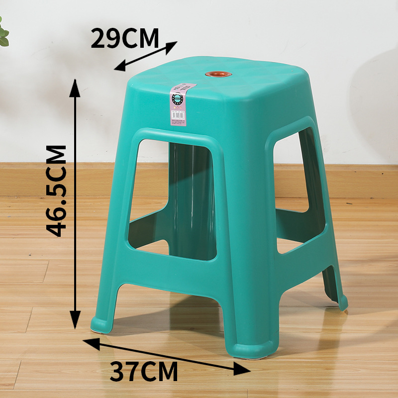 Taburete de plástico grueso taburete de mesa de comedor casero taburete cuadrado simple taburete económico taburete alto anti-deslizante silla para adultos taburete bajo