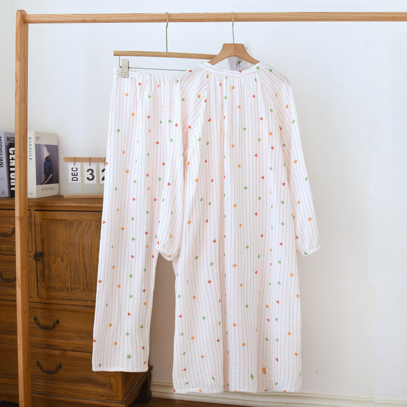 Spring and Summer Soft, Sweat-Absorbent, Breathable Pajama Set, All-Cotton Maternity Wear, Pre- and Post-Natal Maternity Nightgown + Pants Spring and Summer Soft, Sweat-Absorbent, Breathable Pajama Set, All-Cotton Maternity Wear, Pre- and Post-Natal Maternity Nightgown + Pants