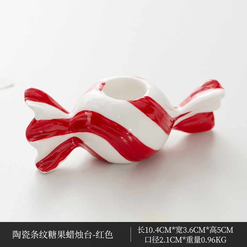 新款跨境ins风氛围创意家居装饰品摆件长杆香薰蜡烛台糖果蝴蝶结|undefined