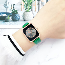 卡谜Kcm时尚个性方块皮带腕表手表学生钻表广州女士表 厂家批发