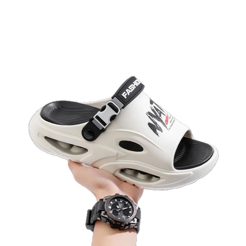 Men's New Summer Slippers, Non-Slip, Wear-Resistant, Dual-Wear Beach Sandals, Fashionable Outdoor Casual Anti-Odor Men's Shoes