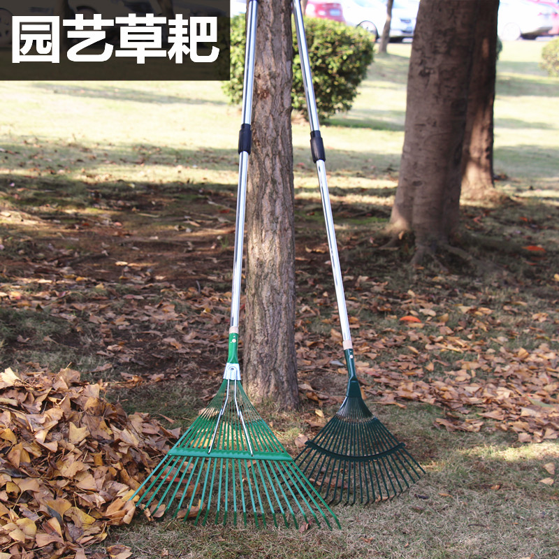 Hogar hierba Rake hoja Rake jardinería alambre de acero hoja Rake césped agrícola herramientas de jardín de acero inoxidable