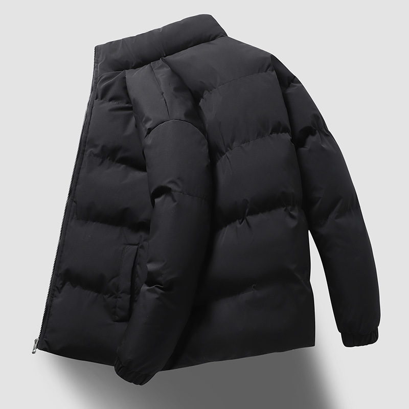 Chaqueta acolchada de algodón para hombre transfronteriza de otoño e invierno chaqueta acolchada de algodón casual chaqueta acolchada de algodón para hombre chaqueta acolchada de algodón abrigo de pan abrigo de cuello alto logotipo imprimible