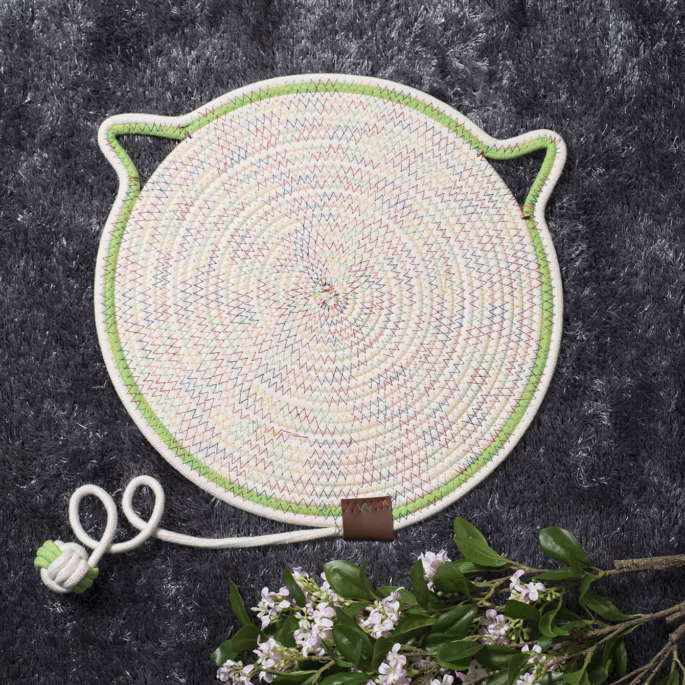 Cojín de algodón transfronterizo tejido para gatos, almohadilla de agarre, bola de juguete, almohadilla de sueño para gatos, almohadilla de mascotas lavable resistente al arañazo y al desgaste