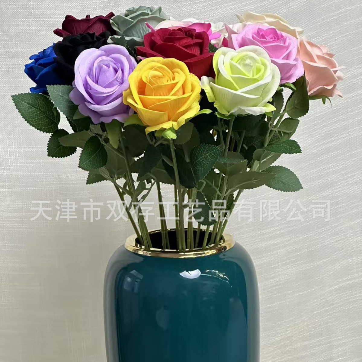 Tianjin Factory Wholesale Artificial Flower Artificial Plant High Quality Good After-Sales Wholesale Price High-End Rose Bouquet