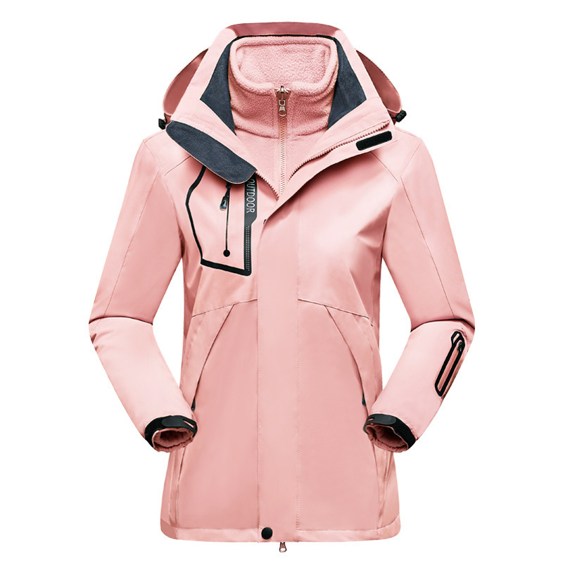 突撃服作業服印logo三合一男秋冬防風雨防水加毛厚手アウトドアコート女|undefined