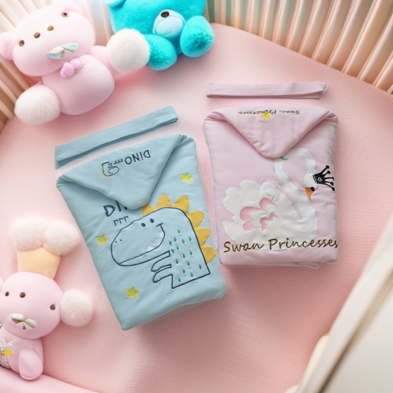 A급 유아용품 가을 겨울 신상품 인기 순면 이불 아기용 두꺼운 신생아 만화 캐릭터 아기 침낭
