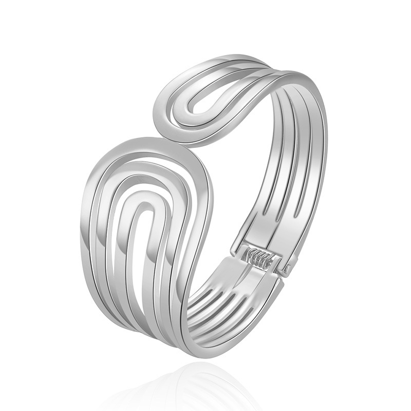 Retro Stripe Solid Color Alloy Womenu0027S Bangle 1 Piece