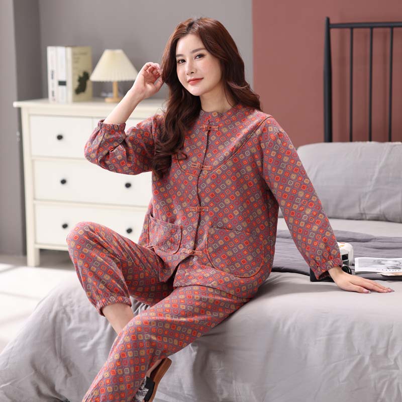 Primavera y verano nuevos hombres de las mujeres homewear pareja traje puro algodón fino más tamaño Internet celebridad rojo al aire libre pijamas venta por mayor