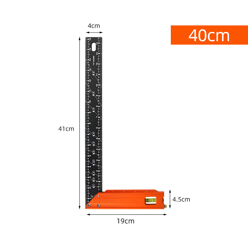 다기능 알루미늄 합금 사각 눈금자 40CM