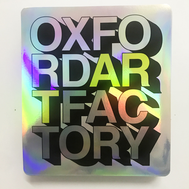 工厂制作镭射平光贴纸镭射字母pvc贴纸镭射平光金银标签不干胶