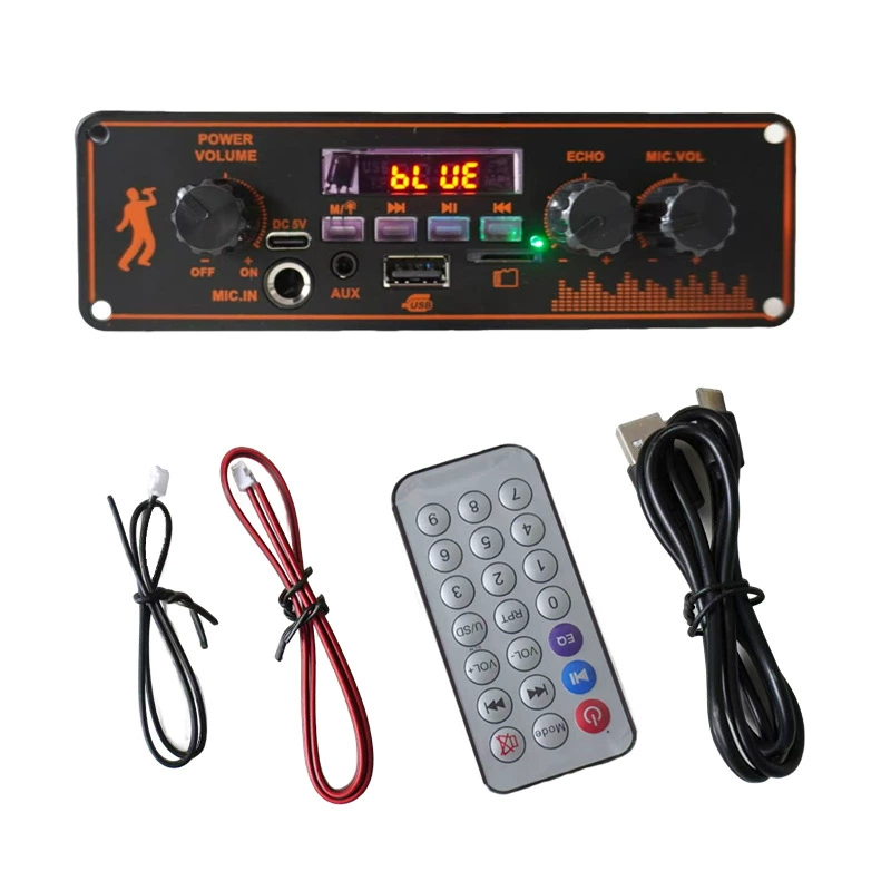 Заводская материнская плата, зарядка 3,7 В, беспроводной Bluetooth-динамик, подключаемый усилитель на грузовике, микрофон для квадратного танца, аудио