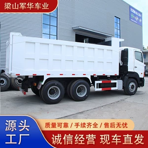 Manufacturer exports 10-wheel rear-tipping dump truck, 6x4 engineering soil transport truck, mining vehicle