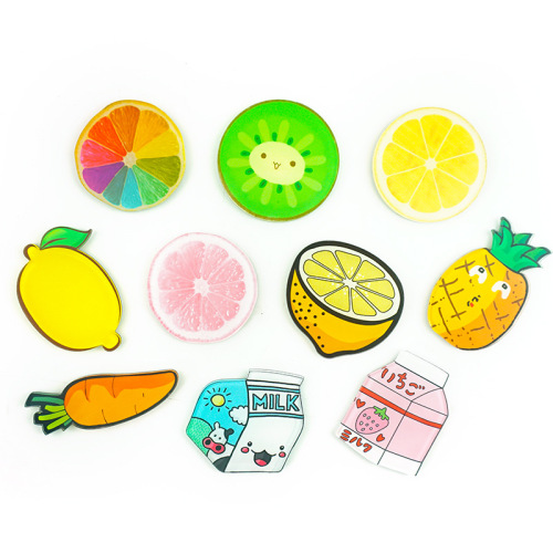 Soft Cute Fruit Soft Magnetic Refrigerator Stickers Cute Cartoon Magnetic Stickers Early Education Stickers Korean Creative Photo Magnetic Stickers Wholesale