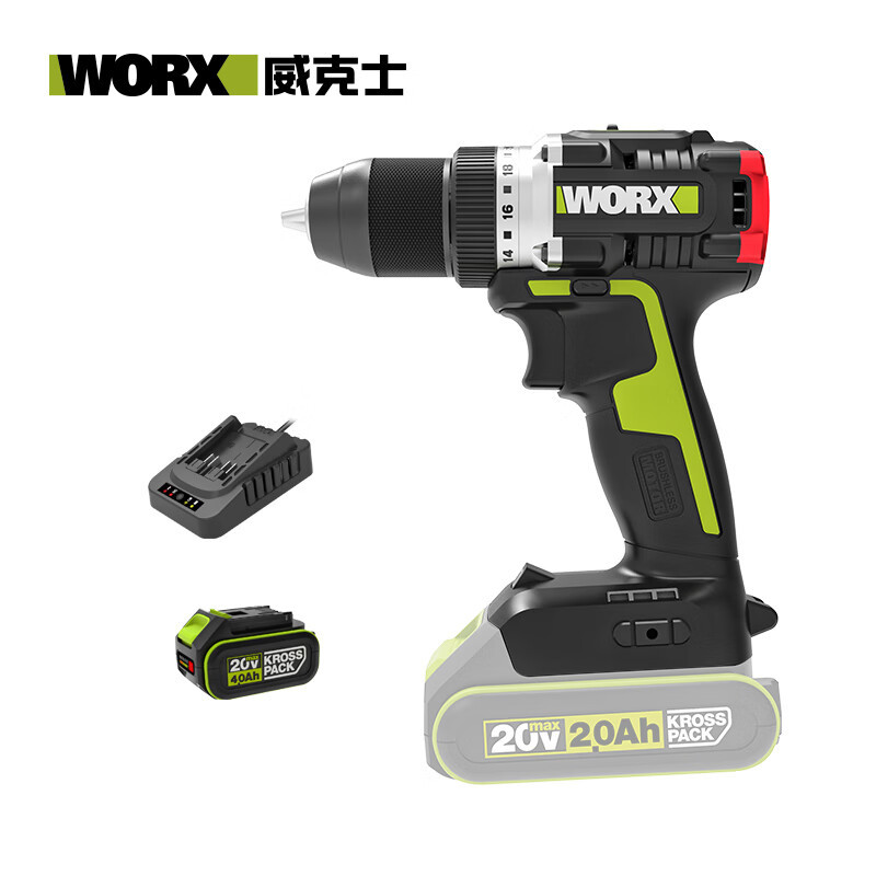 WIX 20V taladro de impacto sin escobillas WU369.1 (electricidad única) taladro de pistola de batería de litio taladro de pistola en la pared doméstica