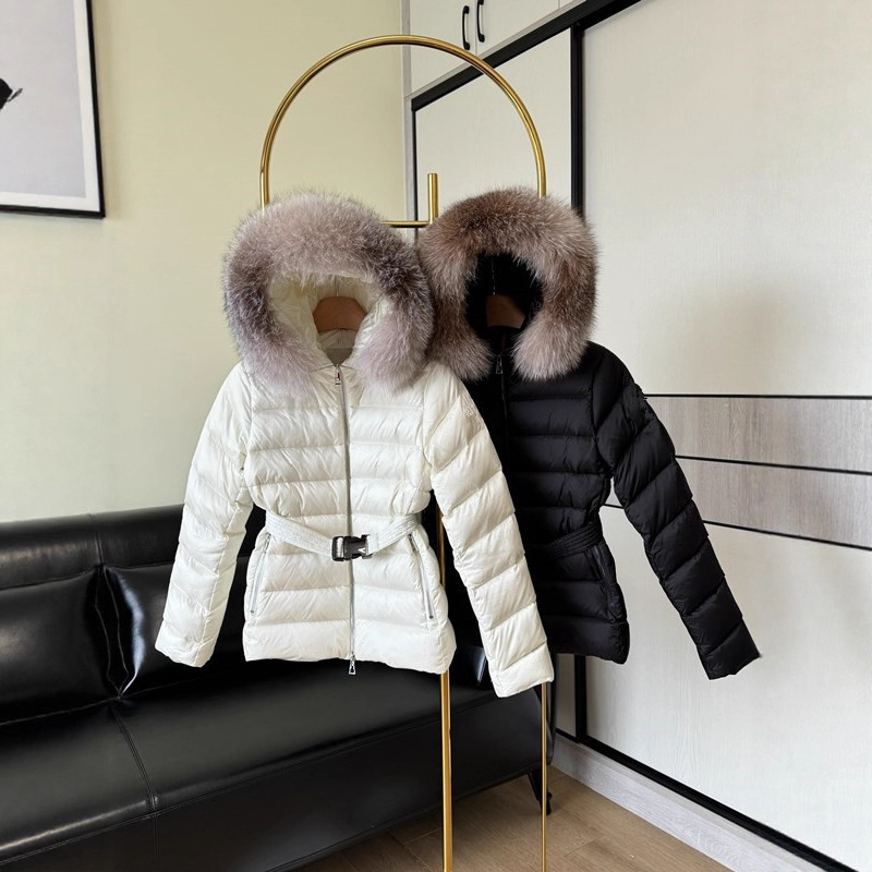 New Style Hooded down Jacket with Large Fur Collar, Slim Fit Waist, m Brand 2025 New Slim Fashion Versatile Winter Coat