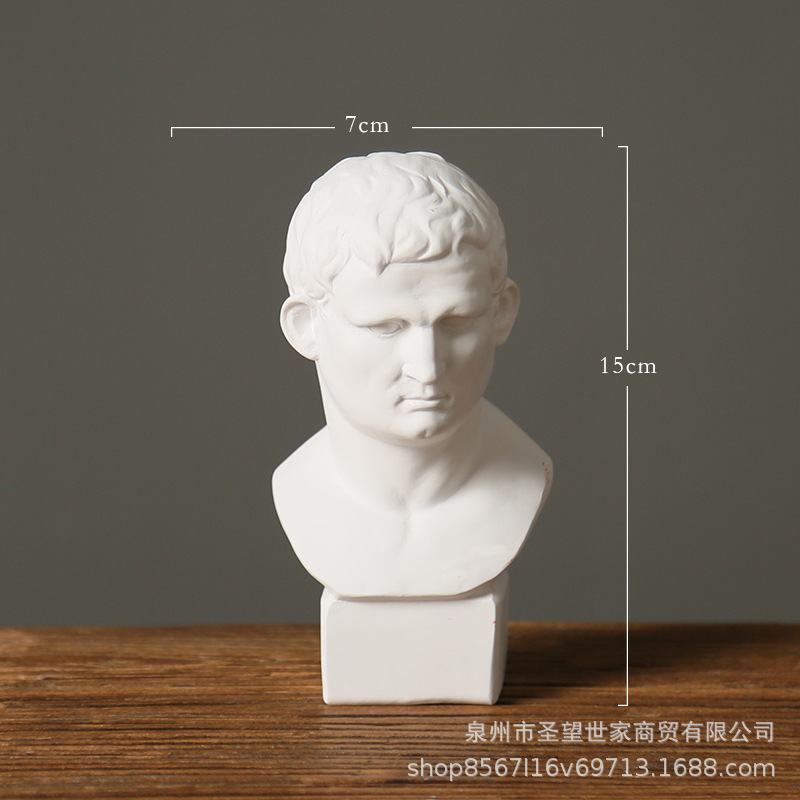 北欧のダビデの人物の樹脂の彫刻の石膏の顔の置物の客間の芸術の人物の家庭の装飾品の置物|undefined