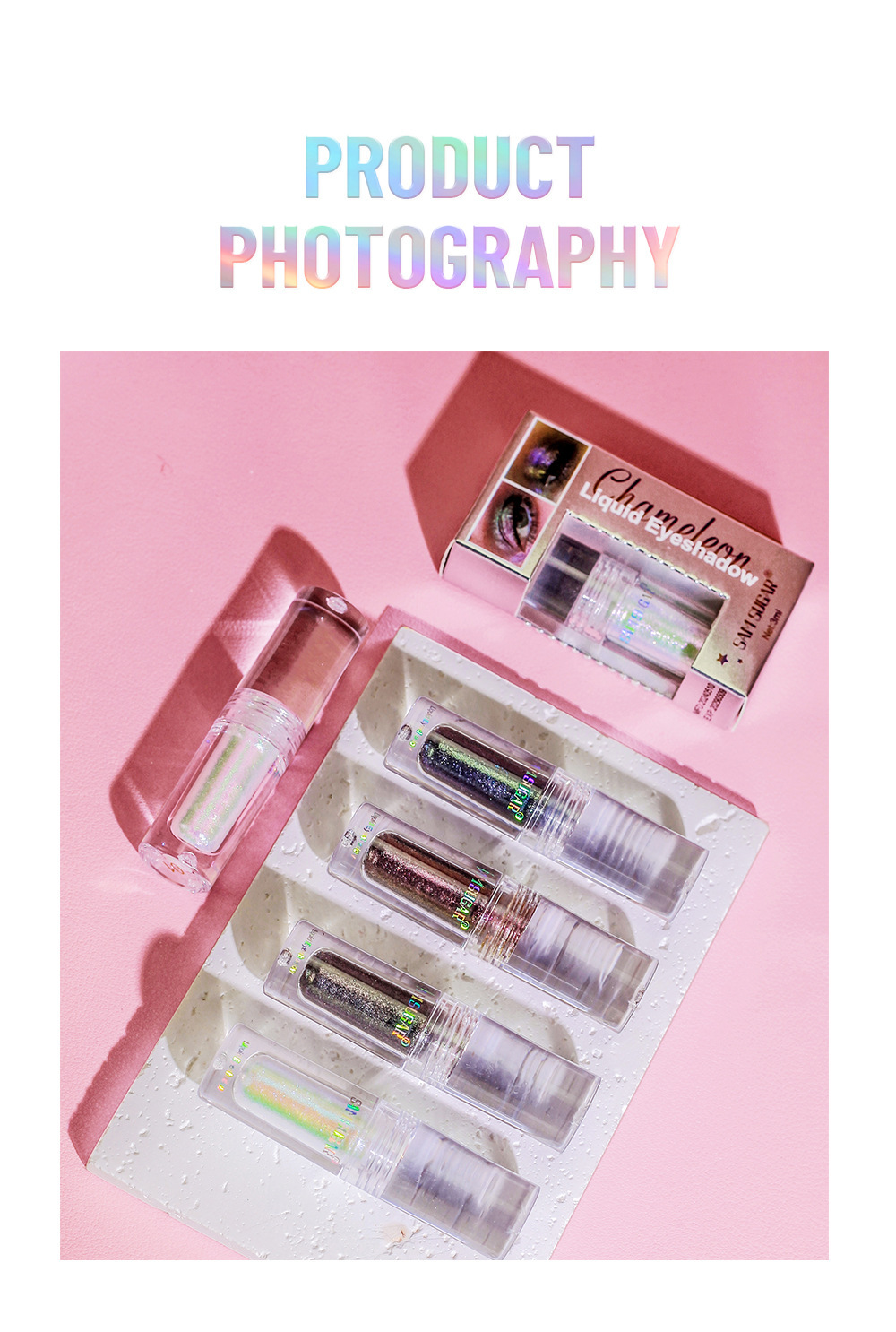 SAM SUGAR Chameleon Pearlescent Liquid Eyeshadow, Farbwechselnd, Aufhellend, Feiner Glitzer, Festtags-Look_voghion.com
