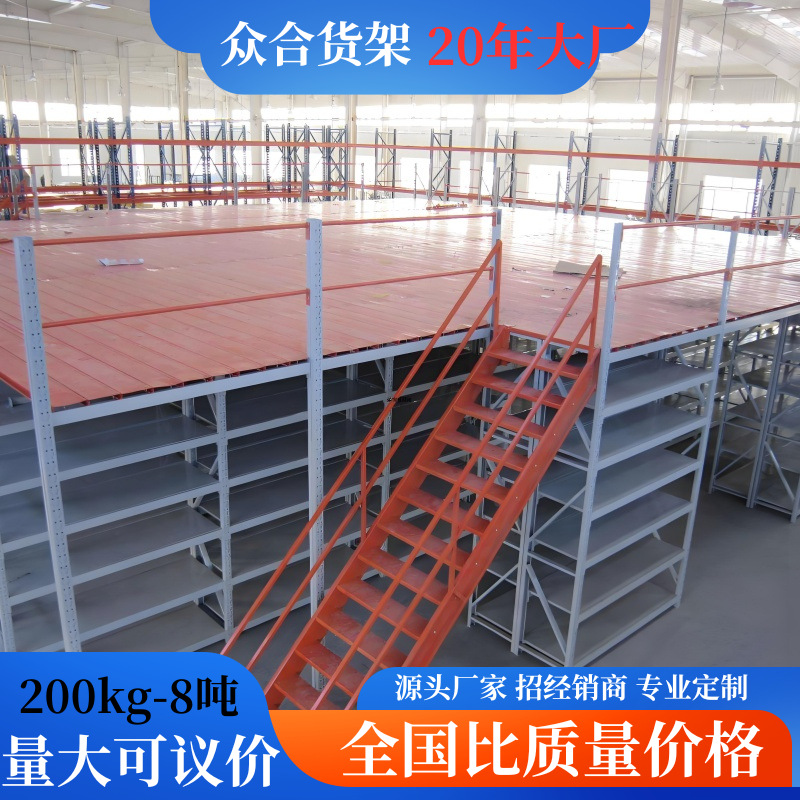 仓储货架阁楼平台式货架拆装式二层仓库重型货架钢结构仓库货架子