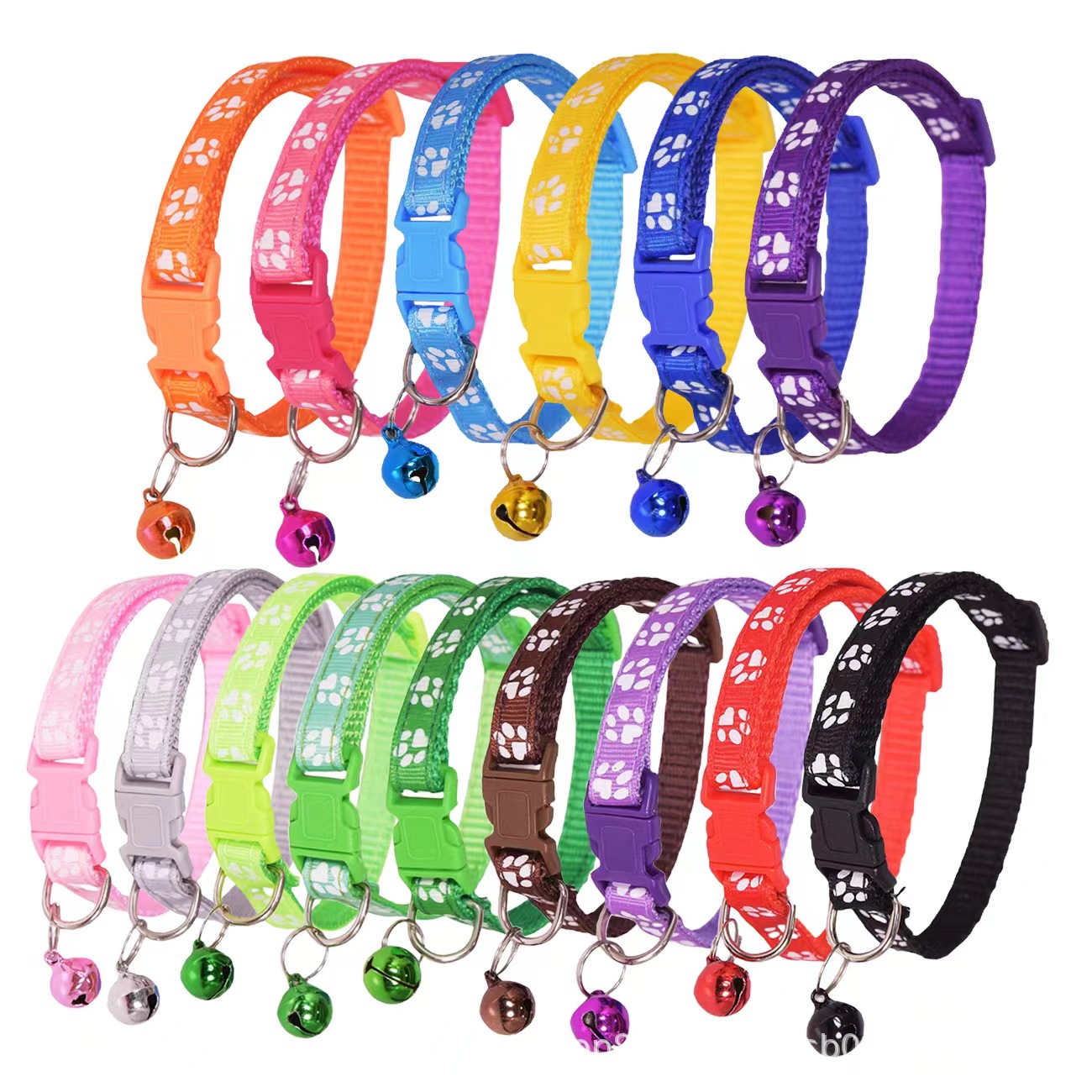 Parche para mascotas collar de huellas perro collar de gato collar de campana de una sola huella collar de hebilla de gato collar de explosión