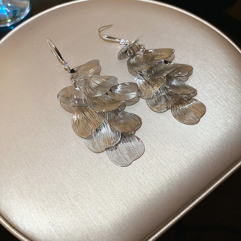 银针金属风镂空花瓣花朵耳环轻奢高级感耳钉欧美跨境时尚百搭耳饰|undefined