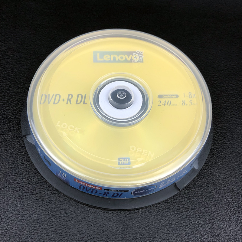 联想DVD+R DL空白光盘D9刻录盘8速8.5G单面双层大容量DVD刻录碟片
