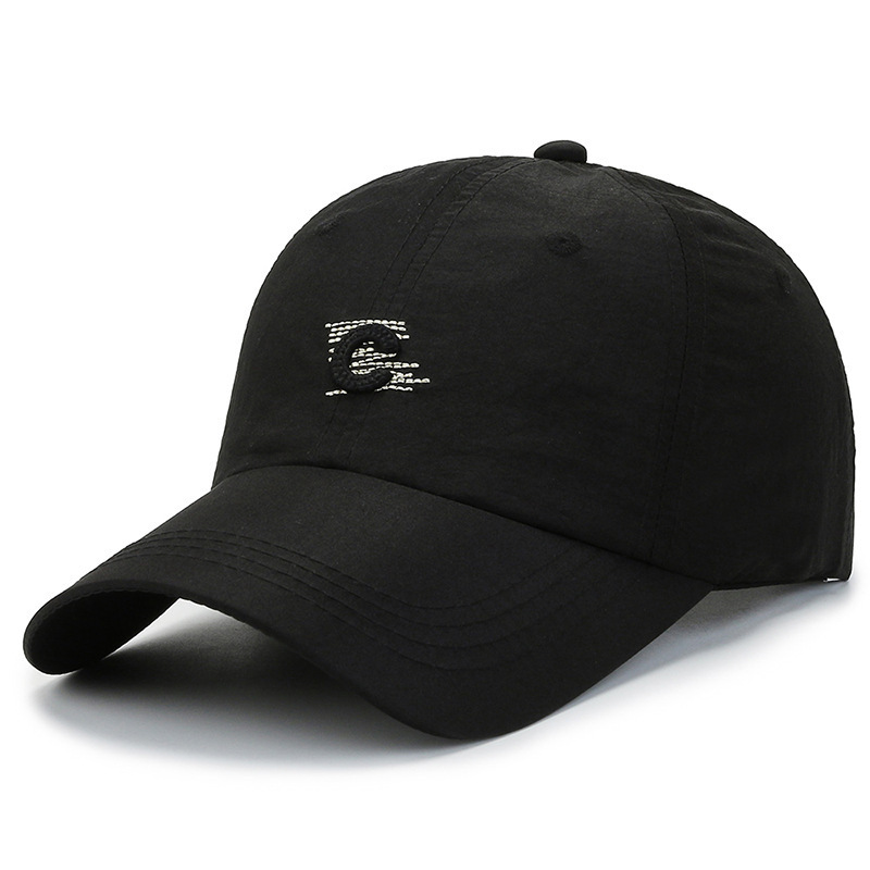 Black quick-drying embroidered C letter