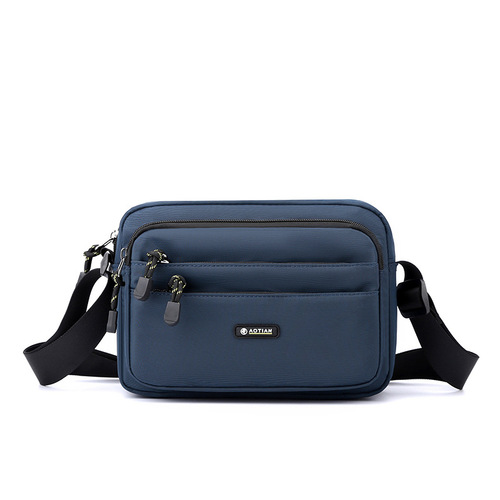 New Ooten Horizontal Multi-layer Men's Oxford Cloth Bag, Simple and Fashion, Single Shoulder Crossbody Bag, Outdoor Trend Bag 63738#