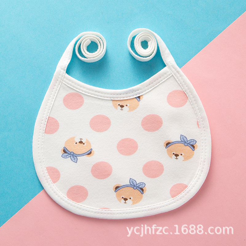 Bebé con cordones a prueba de agua babero recién nacido suministros bebé con cordones bebé babero de algodón