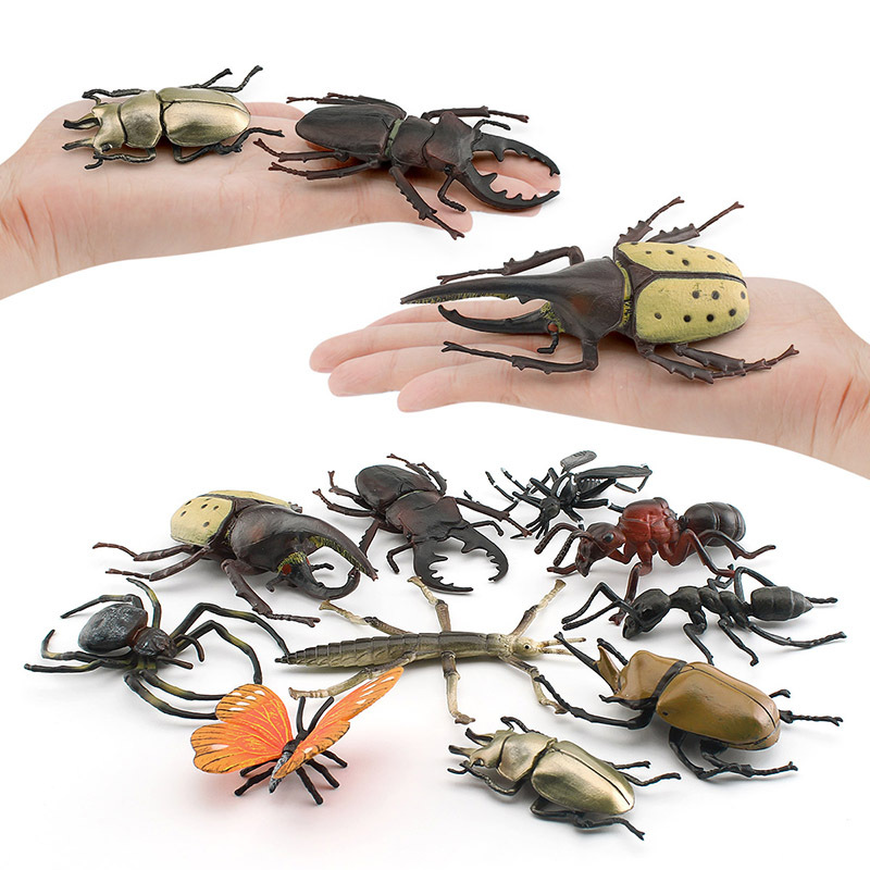 Transfronteriza Exportación de ciencia y educación infantil modelo animal simulación sólida mosquito mariposa Libélula Insecto animal adornos estáticos