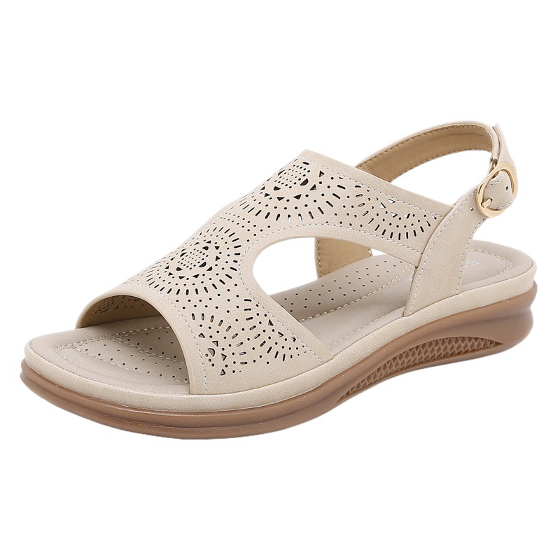 Z637-8 nuevo 2024 sandalias europeas y americanas de las mujeres transfronterizas casual ligero más tamaño retro cuña Sandalias cómodas