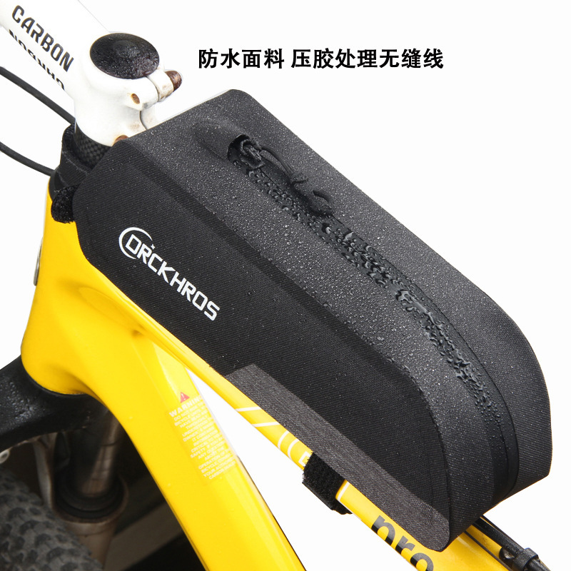 Factory Direct bicycle front tube head bag Road beam bag mountain riding waterproof saddle bag