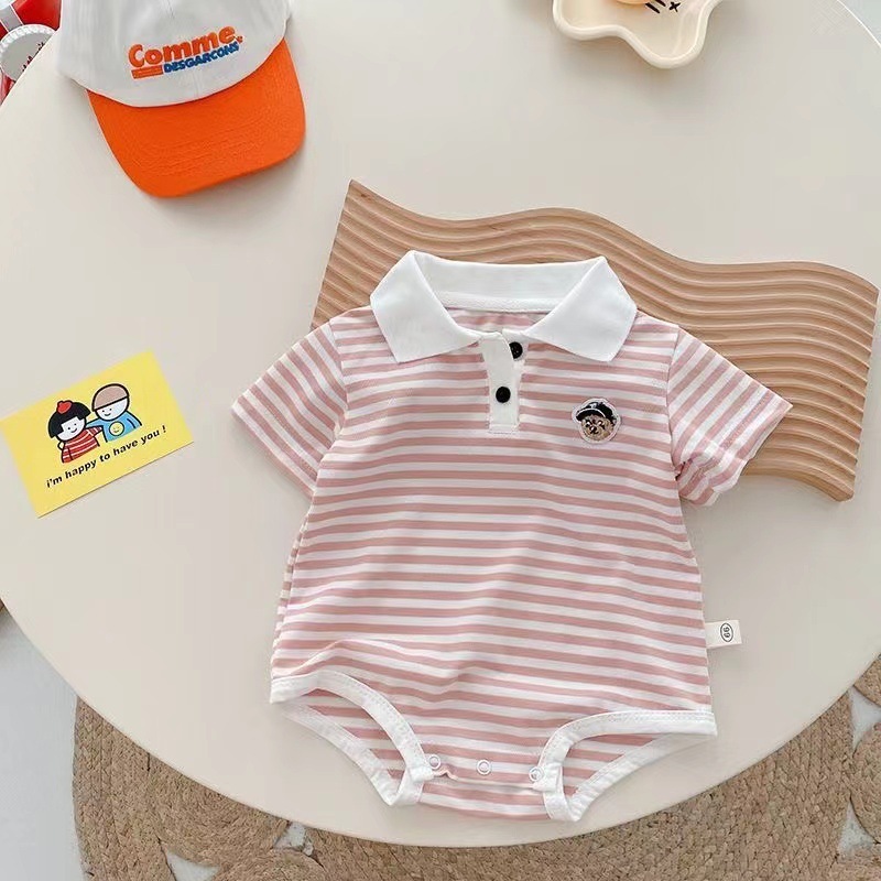 夏のベビー服半袖のワンピースの男の子の赤ちゃんの新生児の超萌えアニメの薄いタイプの三角の服のお尻の服|undefined