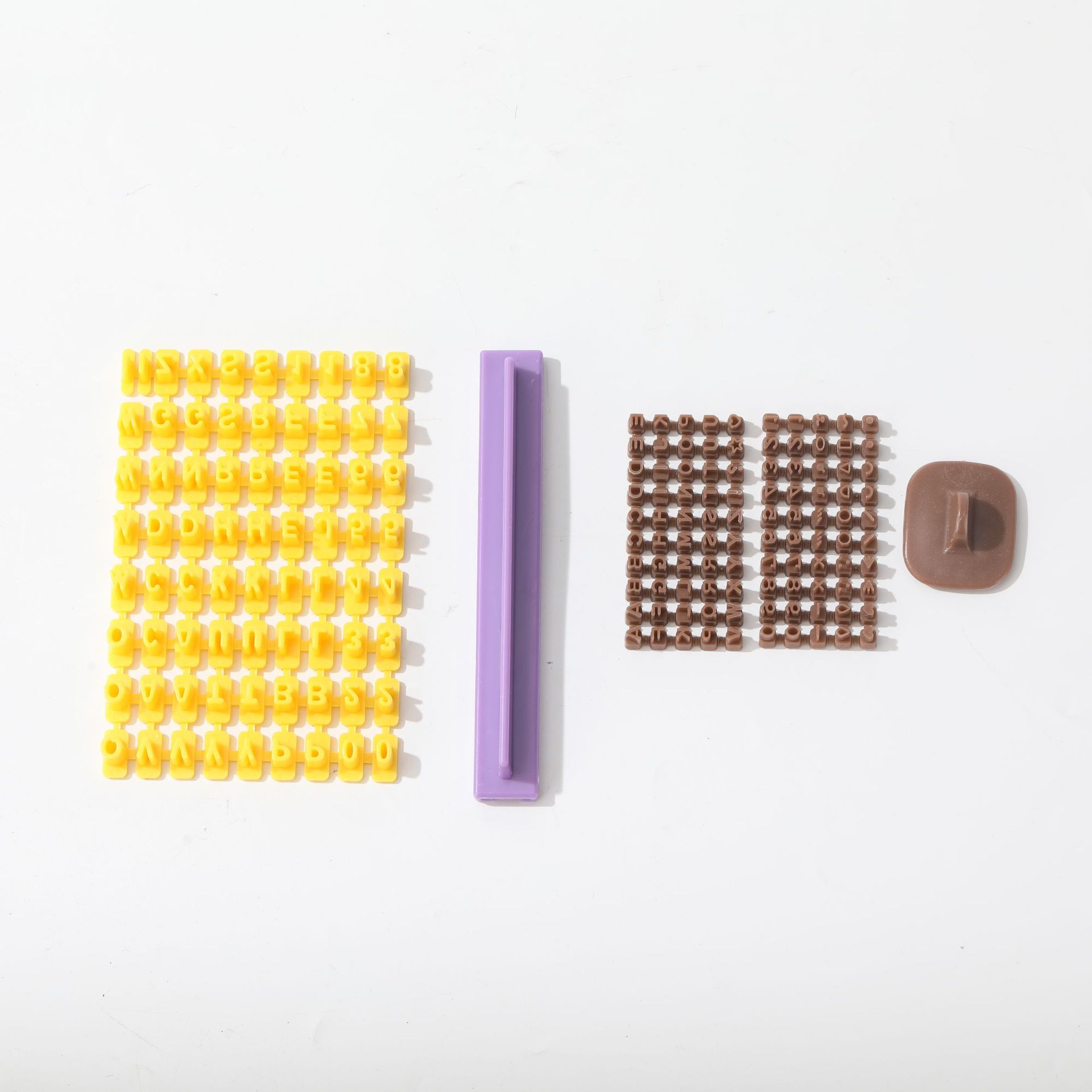 Letras inglesas y números símbolo sello galleta molde tipo móvil impresión pastel hornear herramienta galleta molde traje