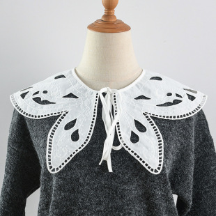 Fake collar shawl cotton women's clothing white fashion big lapel