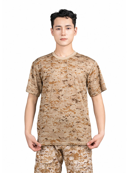 summer quick dry camouflage travel breathable tactics T-shirt with a…