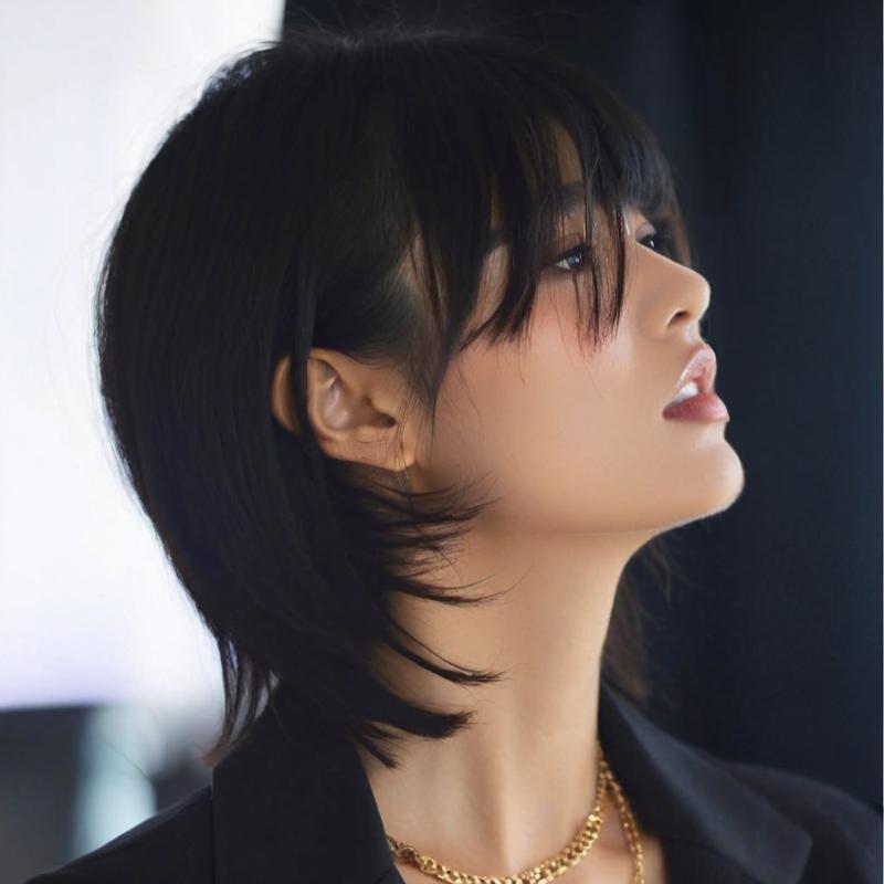 AliExpress Wig Unisex Japanese Mullet Head Short Straight Hair Trailing Wolf Tail Full Top Head Cover Cross-border Wholesale