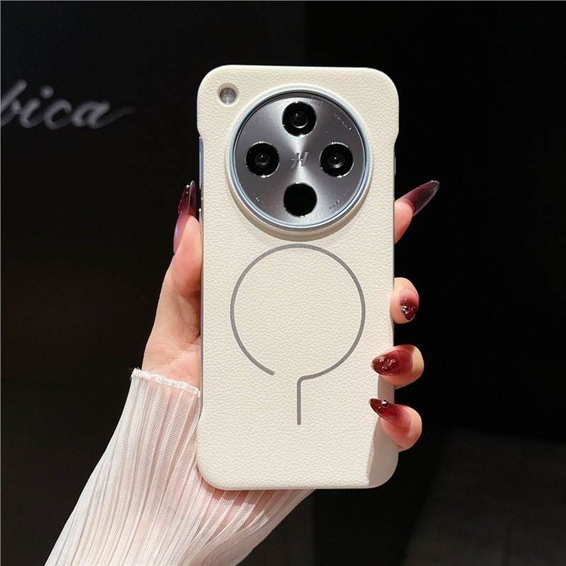 OPPOfindx8ultra 携帯電話ケースに適しています、ボーダーレスライチレザーパターン X8s 磁気保護カバー、オールインクルーシブで薄い|undefined