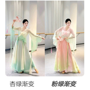 New Antique Dance Costume Fairy Style Gradient Rhyme Vale Costume Dance Costume Chinese Dance Elegant Performance Costume Female