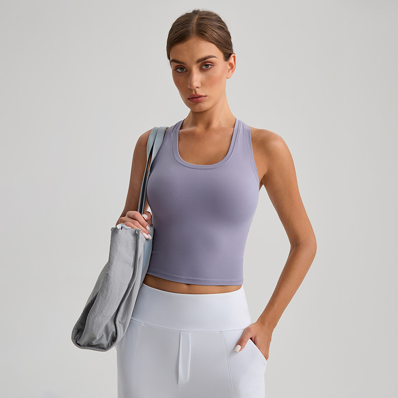 New Yoga Sports Vest Without Chest Pad Fitness Running Vest Sports Summer Women's Sexy Beautiful Back Top