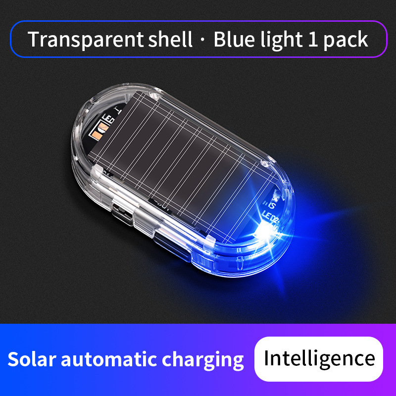 lámpara de advertencia solar de automóvil simulación antirrobo lámpara de advertencia antirrobo de simulación LED universal de cámara de vídeo image 9