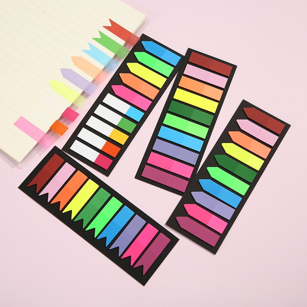 Creativo de forma extraña al por mayor papel de nota de oficina semitransparente índice de papel de nota de fluorescencia de viento