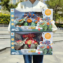 儿童电动恐龙仿真机械三角龙发射软弹男孩玩具培训班招生礼品批发