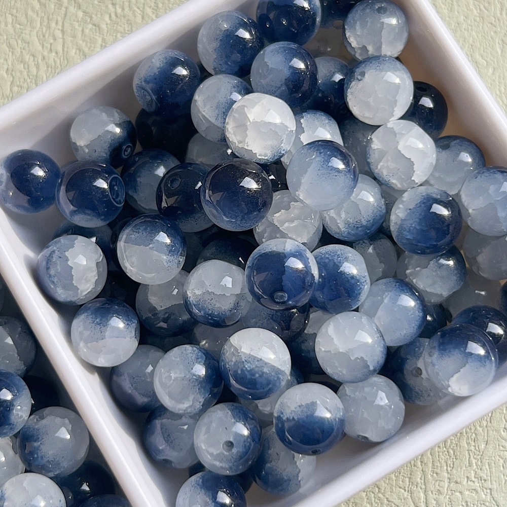 15g Weight Beads Jewelry Making Type DIY Jewelry Accessories Classification 50 PCS/Package Quantity Glass Material Round Pattern Stoving Varnish Design Simple Style, Classic Style Style 50 PCS/Package Glass Round DIY Jewelry Accessories Beads 3