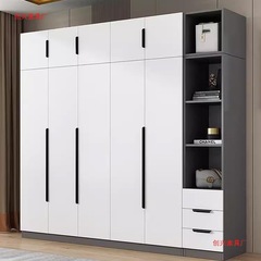 ワードローブモダンシンプルホームベッドルーム小さなアパートスイングドア収納ロッカーシンプルな賃貸住宅吊り下げワードローブ