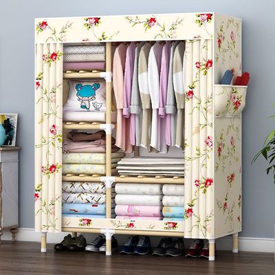 wardrobe Renting simple and easy Rental Assemble solid wood Bold Closets household bedroom furniture Storage Cloth wardrobe
