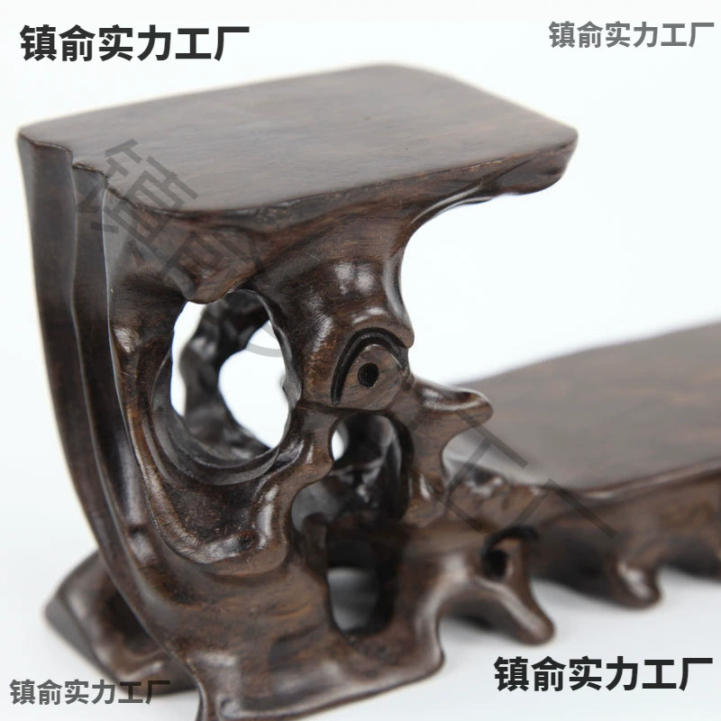 5ZW подставка для чайника из красного дерева, черного сандалового дерева, с высокой и низкой резьбой, подставка для чайника, маленькие украшения, держатель из необычного камня, нефритового дерева